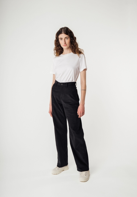 Women High Waist Straight Leg Corduroy Pants OORJA