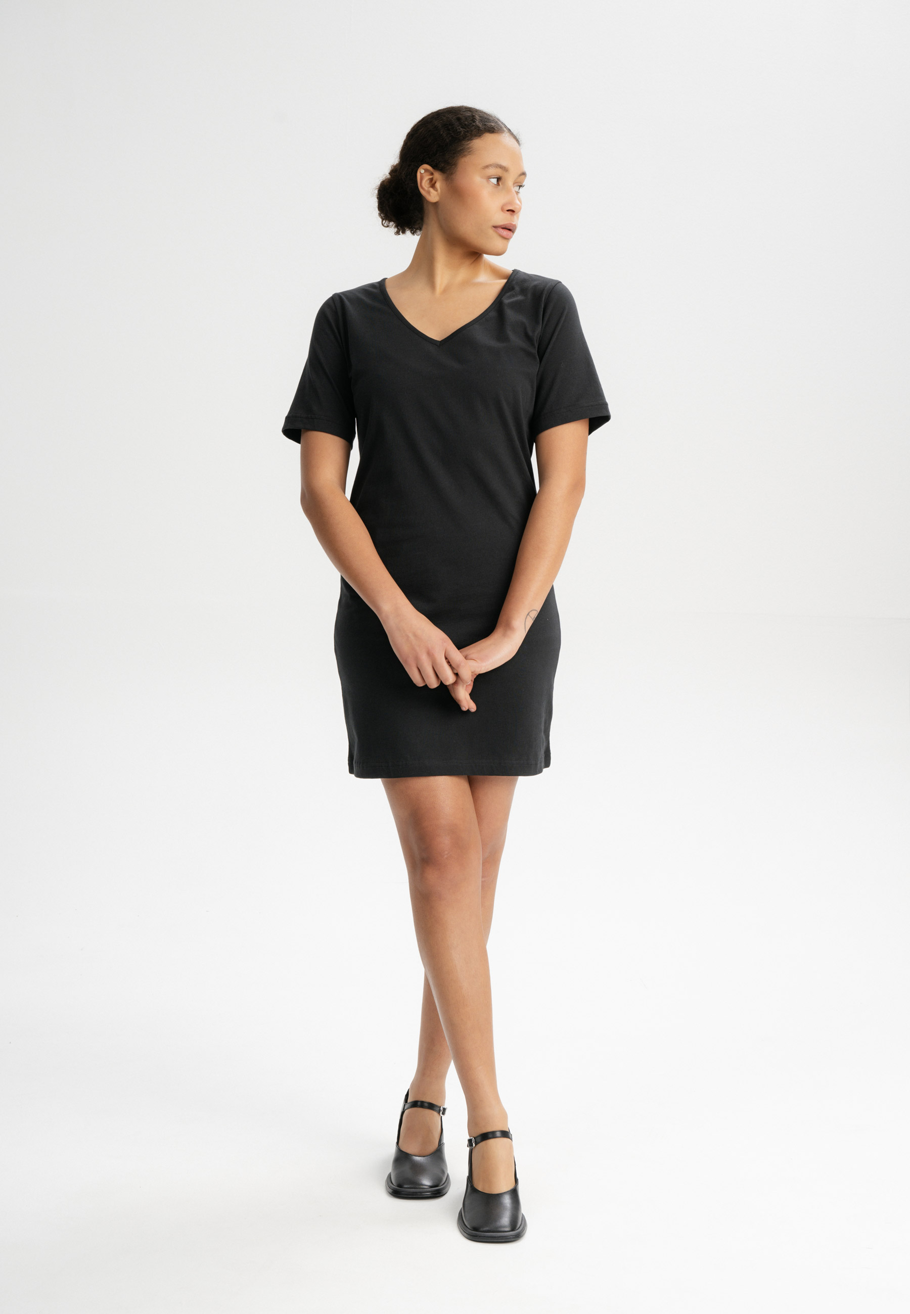 Damen V-Neck Kleid JANITRA