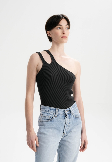 Damen One Shoulder Strick Top ROJANA