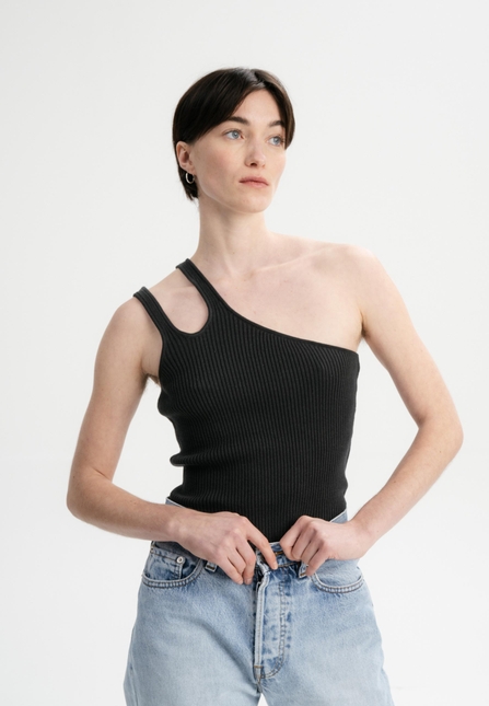 Damen One Shoulder Strick Top ROJANA