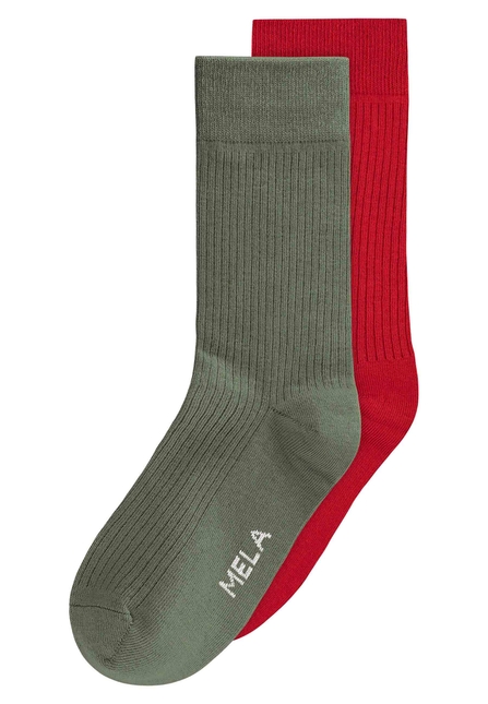 Gerippte Socken 2er Pack