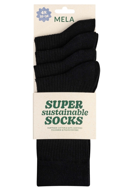 Gerippte Socken 4er Pack