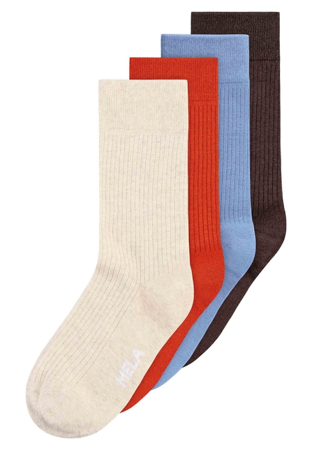 Melawear Gerippte Socken 4er Pack