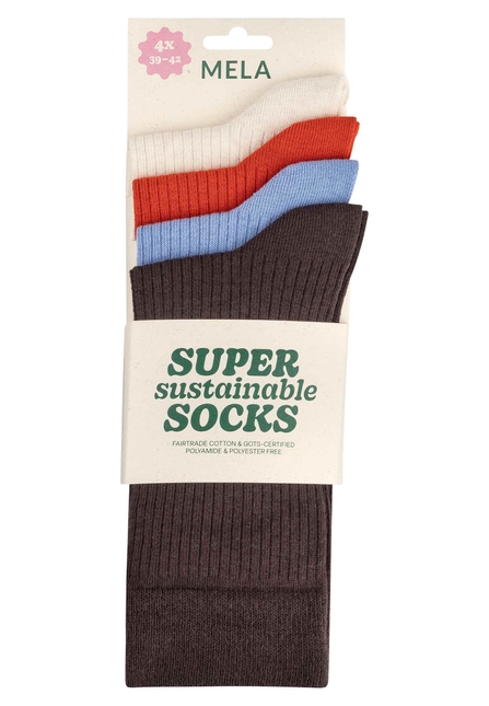 Gerippte Socken 4er Pack