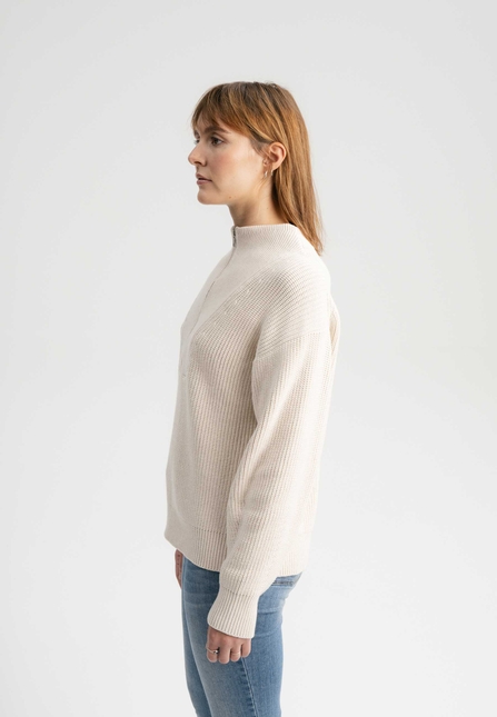 Women Rib Knit Troyer KIMAYA