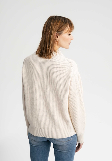 Women Rib Knit Troyer KIMAYA