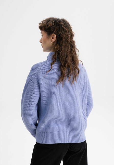 Women Rib Knit Troyer KIMAYA