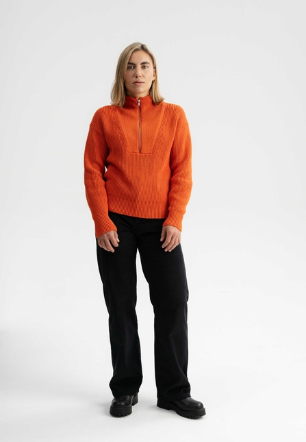 Women Rib Knit Troyer KIMAYA