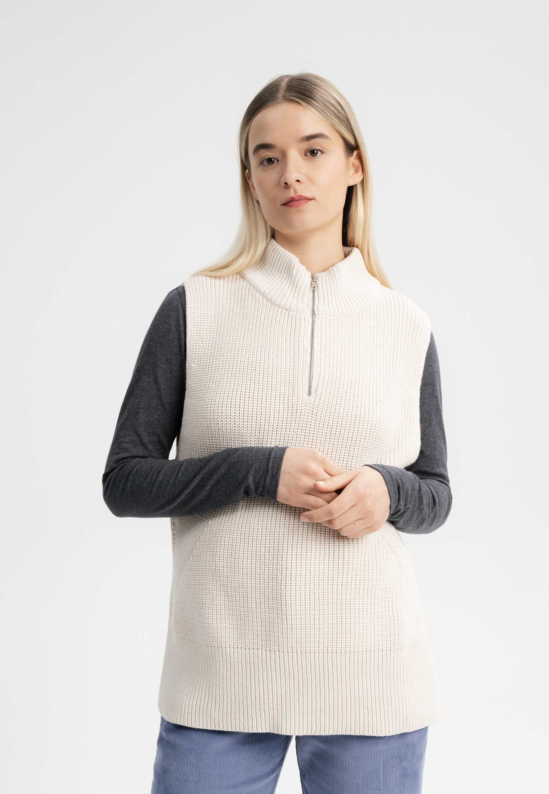 Women Turtleneck Knit Vest GAMINI