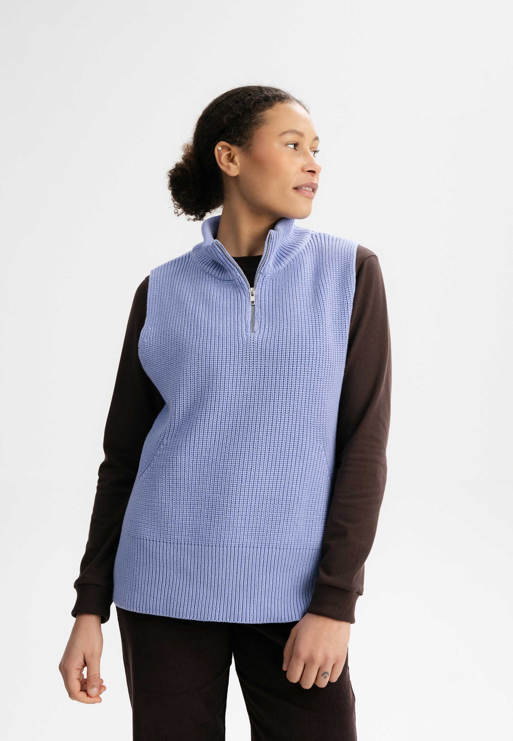 Women Turtleneck Knit Vest GAMINI