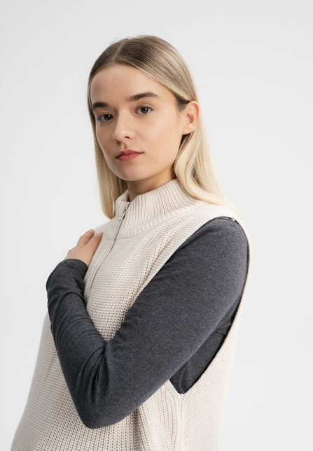 Women Turtleneck Knit Vest GAMINI