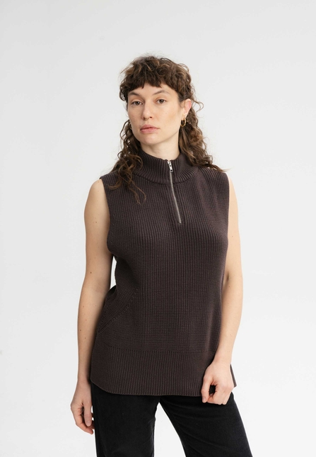 Women Turtleneck Knit Vest GAMINI