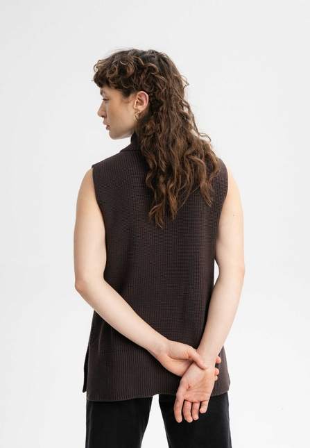 Women Turtleneck Knit Vest GAMINI