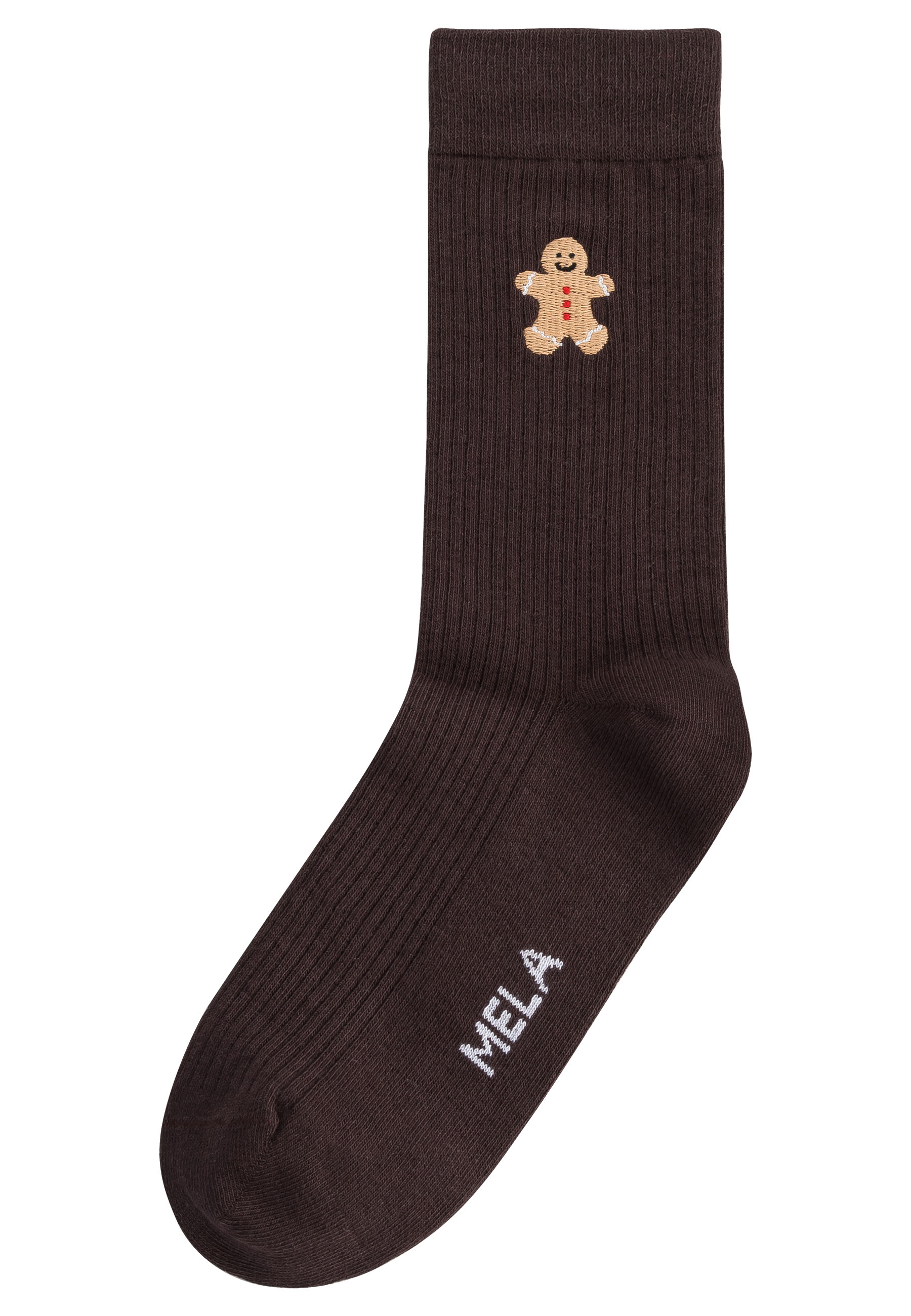 Unisex Gerippte Socken Stickerei 1er Pack