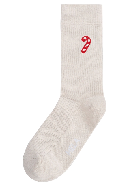 Melawear Unisex Gerippte Socken Stickerei 1er Pack