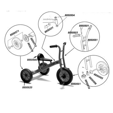 Vorderrad normal 270x52 Dreiräder