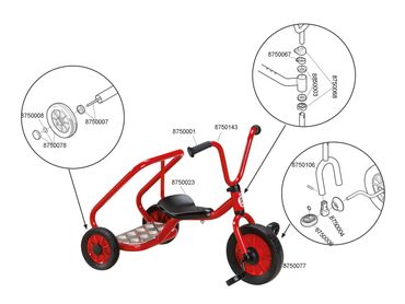 Vorderrad mit Pedalen Mini Winther