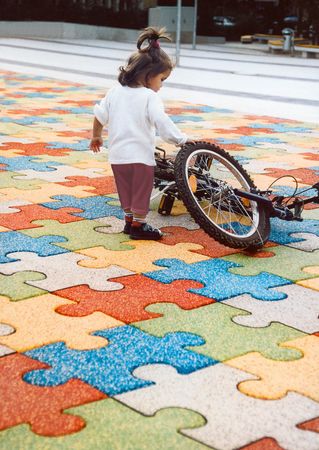 Fallschutzplatte Terrasoft Puzzle Seitenteil Modul  3