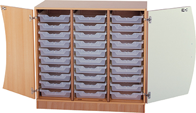 Wellentürschrank mit 30 Boxen Wellentürschrank mit 30 Boxen
