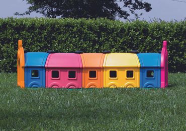 Krabbelzug 5 Waggons und 2 Endteile 7tlg.