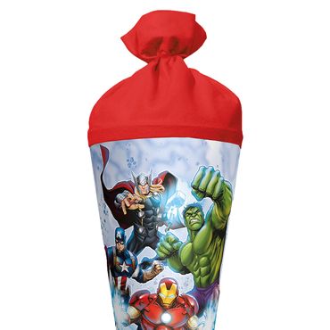 Roth Schultüte Motiv Marvel Avengers rund verstärkte Spitze mit Filzverschluss 70 cm