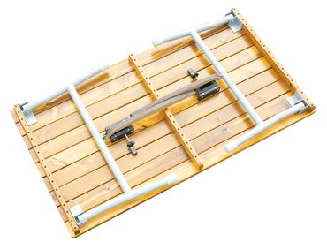 Outdoor Tisch 150 cm klappbar aus Holz und Aluminium 