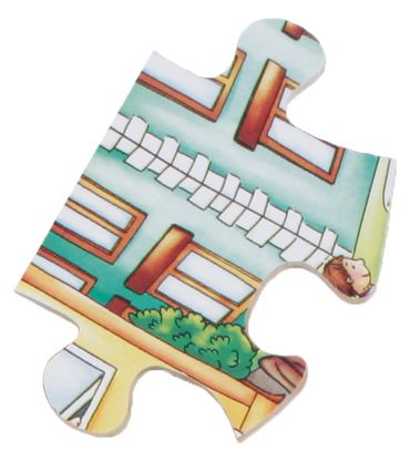 Kinder Rahmen Puzzle Marktplatz 24tlg. Holz