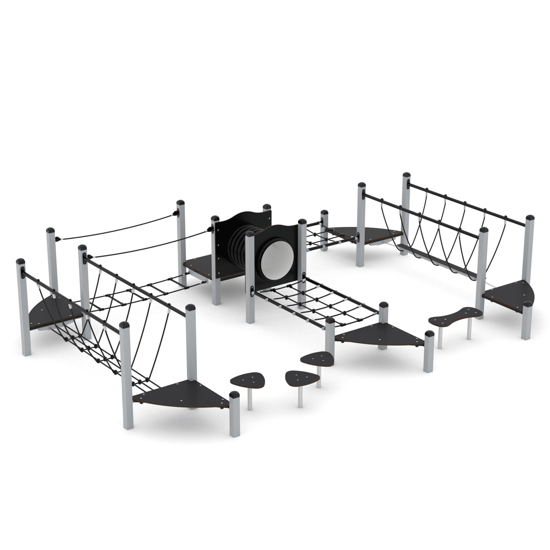 Kletterlandschaft aus Stahl mit Röhren, Netzen und Kletterpodesten Kletterlandschaft Stahlkonstruktion Kletterlandschaft aus Stahl mit Röhren, Netzen und Kletterpodesten Kletterlandschaft Stahlkonstruktion