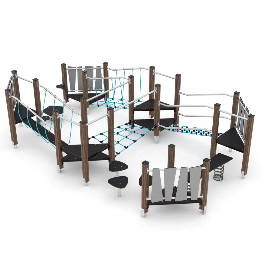 Kletterlandschaft aus Holz zum klettern und balancieren Kletterlandschaft Holzkonstruktion Kletterlandschaft aus Holz zum klettern und balancieren Kletterlandschaft Holzkonstruktion