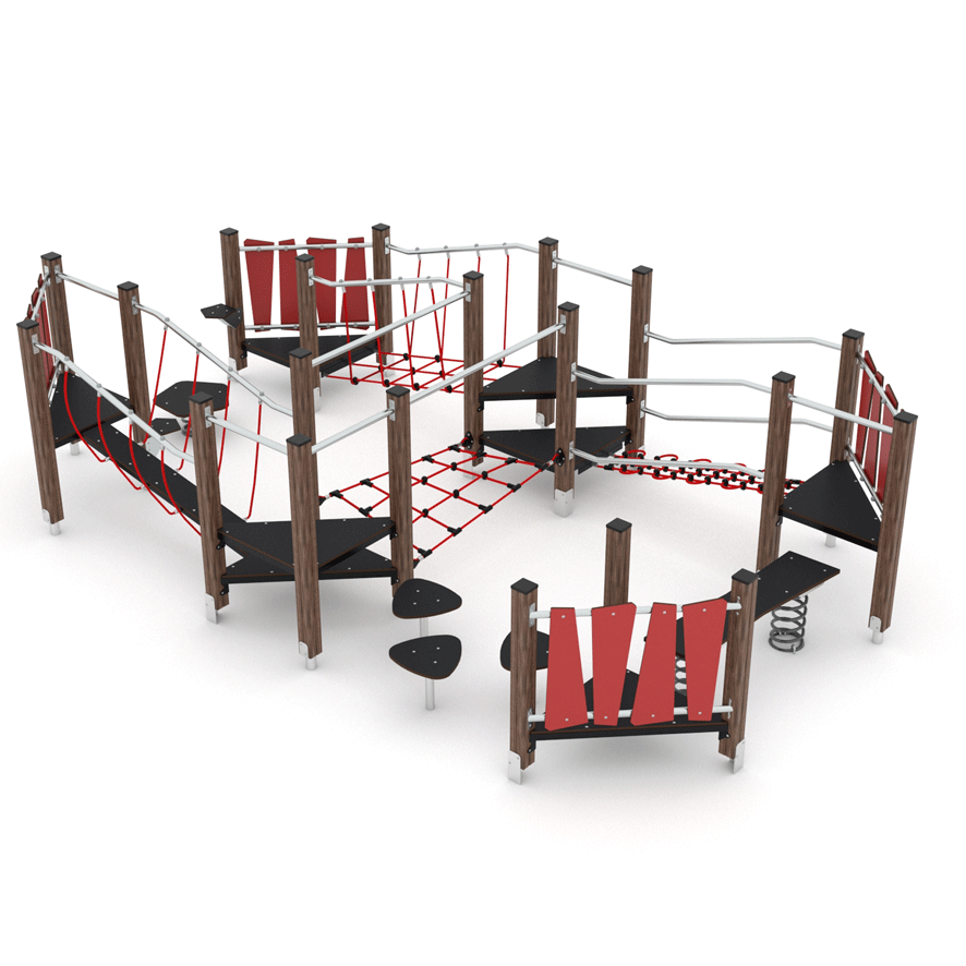 Kletterlandschaft aus Holz zum klettern und balancieren Kletterlandschaft Holzkonstruktion Kletterlandschaft aus Holz zum klettern und balancieren Kletterlandschaft Holzkonstruktion