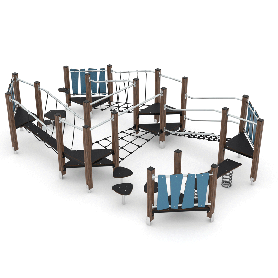 Kletterlandschaft aus Holz zum klettern und balancieren Kletterlandschaft Holzkonstruktion Kletterlandschaft aus Holz zum klettern und balancieren Kletterlandschaft Holzkonstruktion