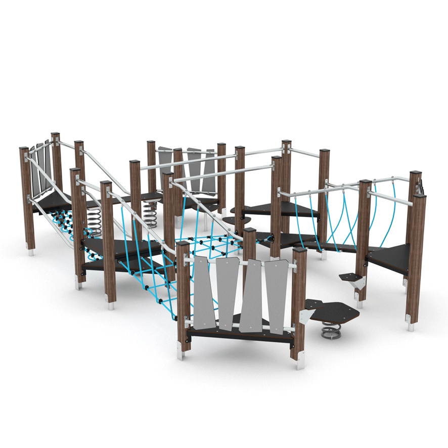 Kletterlandschaft aus Holz zum klettern und balancieren Kletterlandschaft Holzkonstruktion Kletterlandschaft aus Holz zum klettern und balancieren Kletterlandschaft Holzkonstruktion