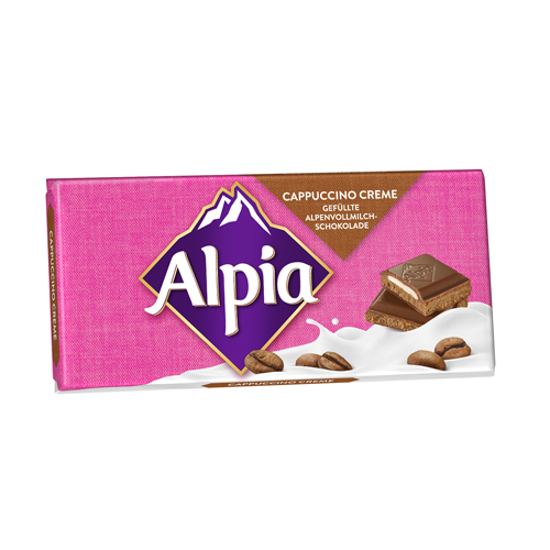 Alpia Cappuccino Creme gefüllte Alpenvollmilchschokolade 100g - Bild 1 von 1