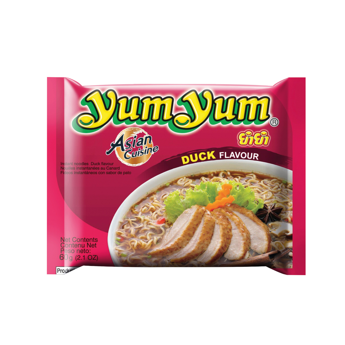 YumYum Instant Asian Nudelsuppe Bag mit Duck Enten Geschmack 60g