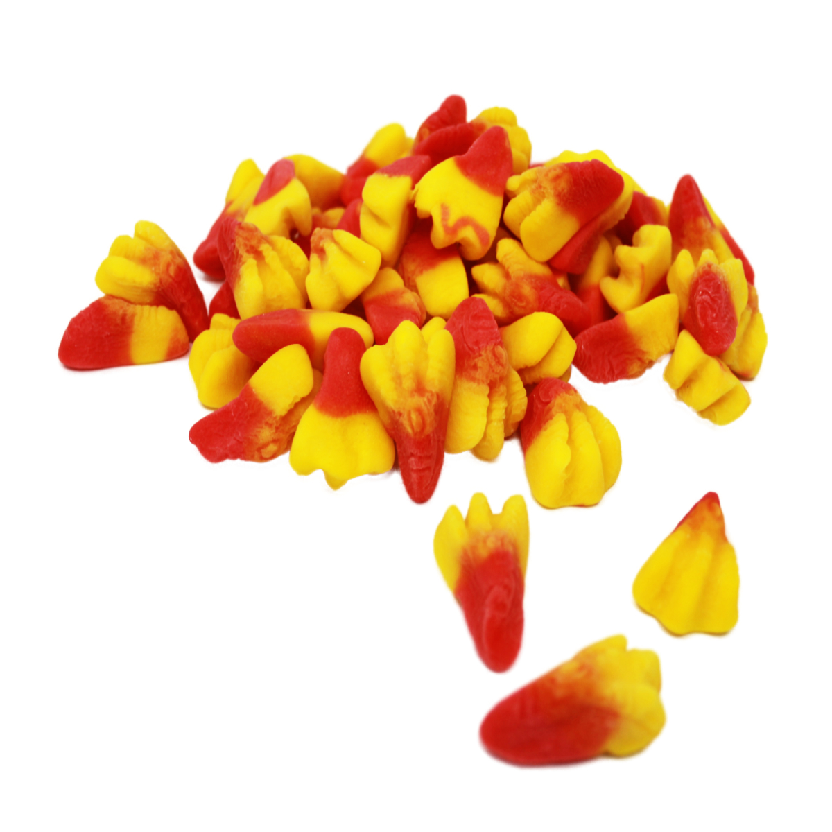 Fruchtgummi Jelly Chicken Feet Hühner Füße rot gelb halal 1000g
