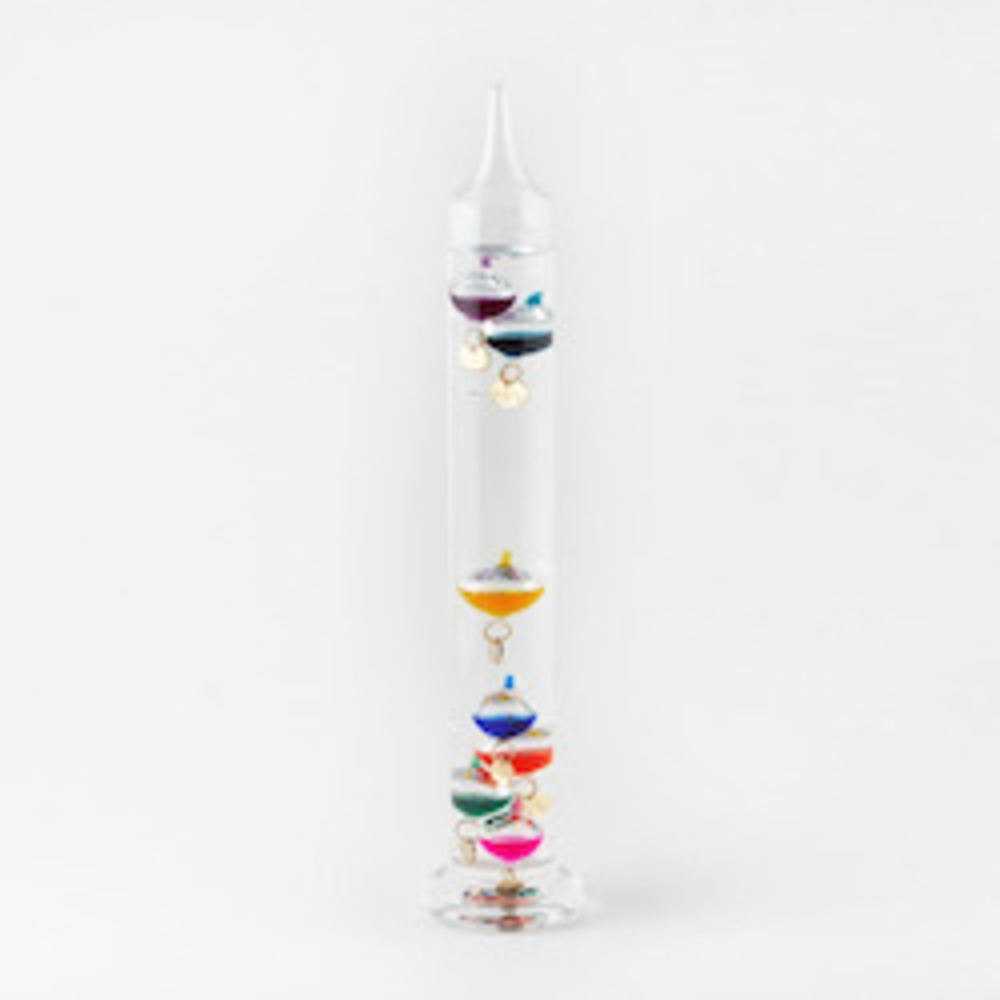 Galileo-Thermometer - Wissenschaftliches Zimmerthermometer Mit 7 Farbigen Kugeln