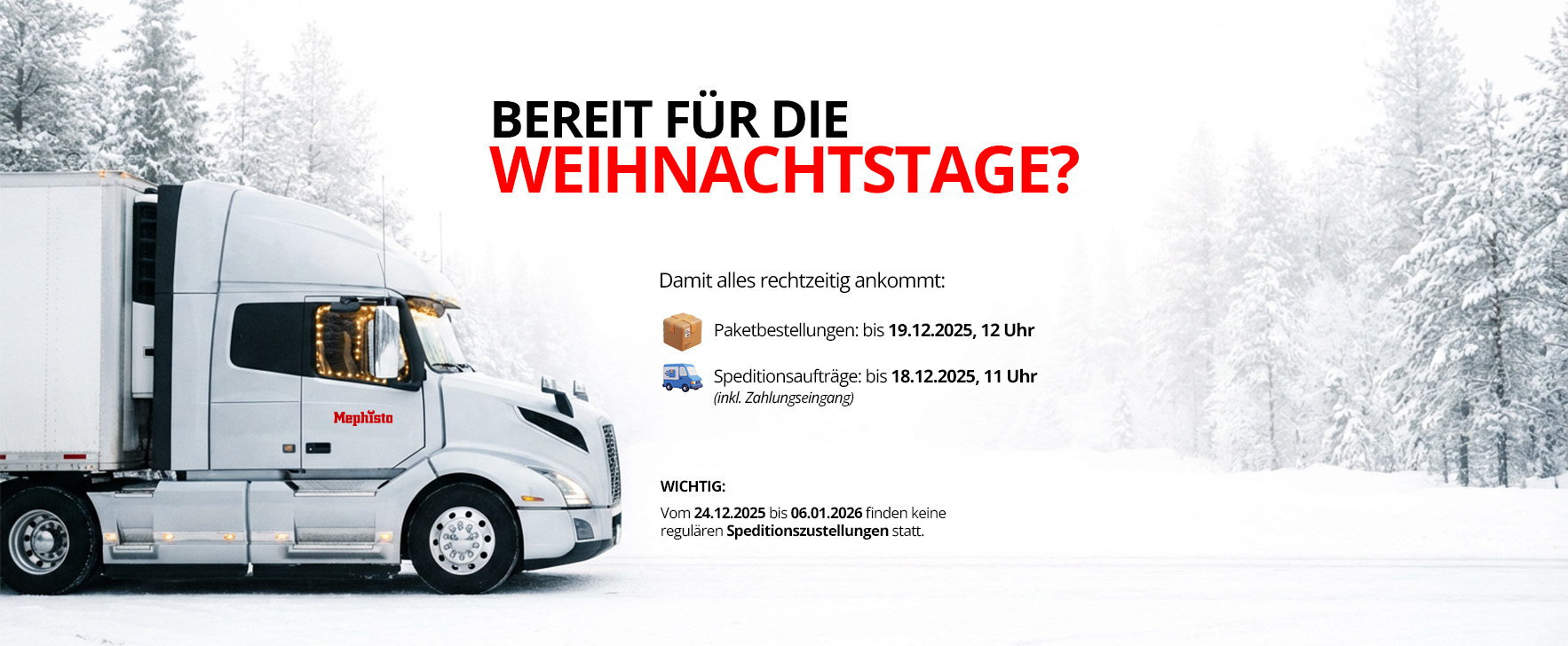 Slider Weihnachten Lieferung