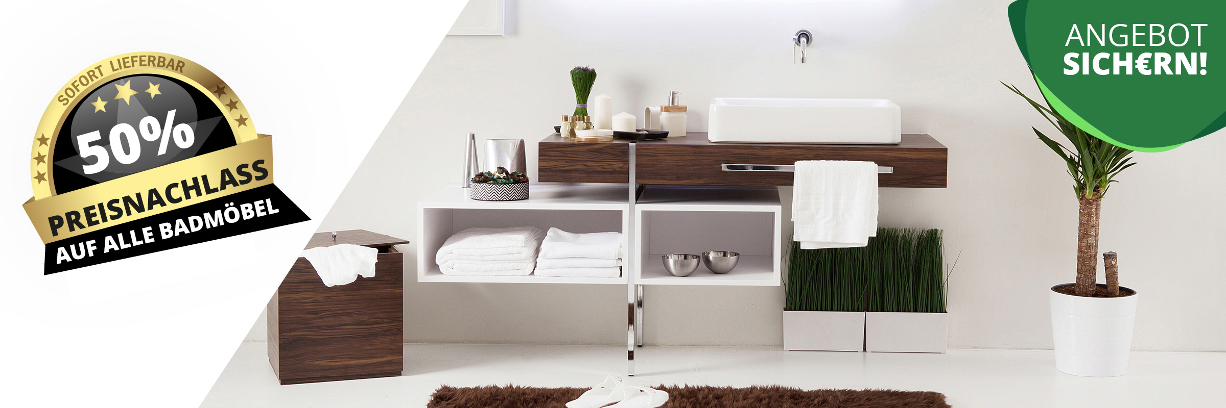 Sonderaktion Rabatt Badmöbel