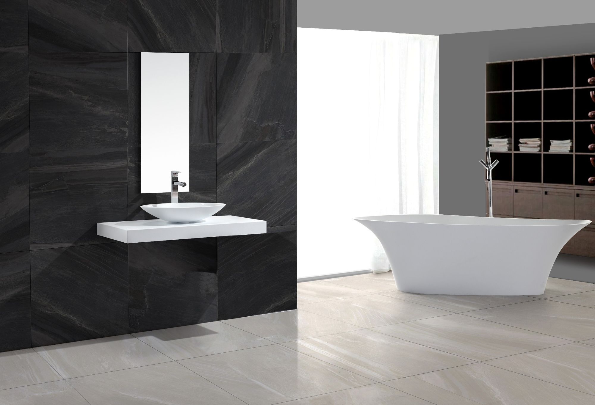 Waschtischkonsole für Aufsatzwaschbecken Waschtischplatte aus