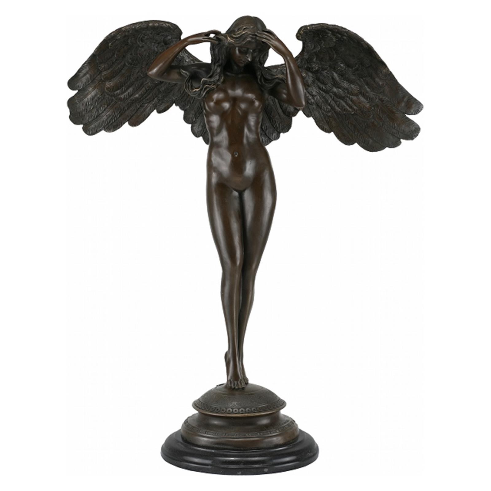 Bronze Naked Angel Sculpture Angel Naked Wings Art Garden Marble Collectable Ellas Wohnwelt De