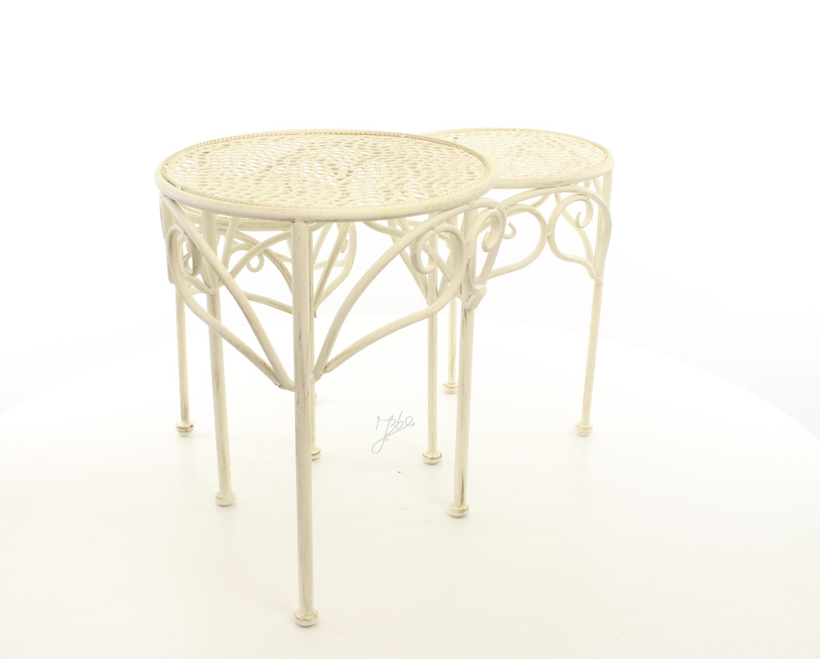 Blumenbank Weiß Metall Blumen Ständer für die Terrasse ...