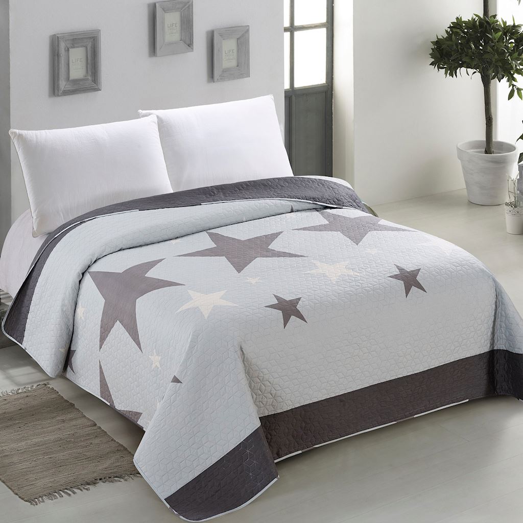 Luxus Bettüberwurf Tagesdecke Doppelbett Bettgarnitur Wendedecke