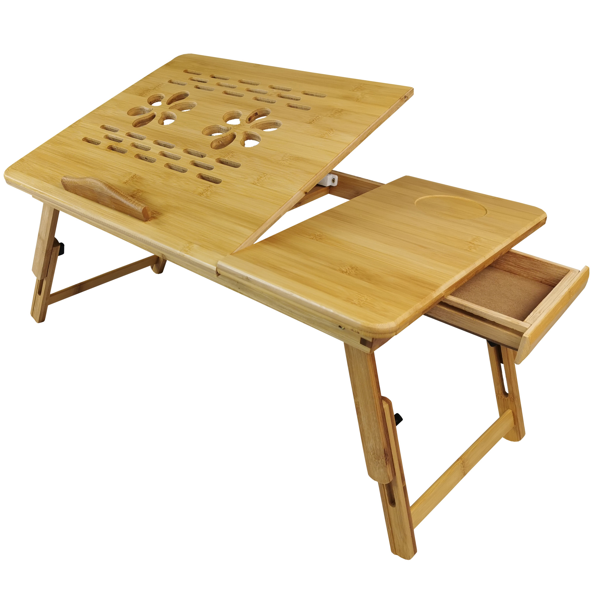 Laptoptisch Compact Bambus Betttisch Notebooktisch Betttablett