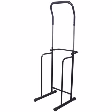 Verstellbare Klimmzug-Dip-Station Klimmzugstange 175-224 cm schwarz