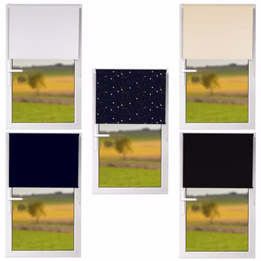 Klemmfix Thermorollo mit Klemmträgern für einfache Montage ohne Bohren Klemmrollo isolierend und reflektierend Verdunkelungsrollo für Türen 100% blickdicht