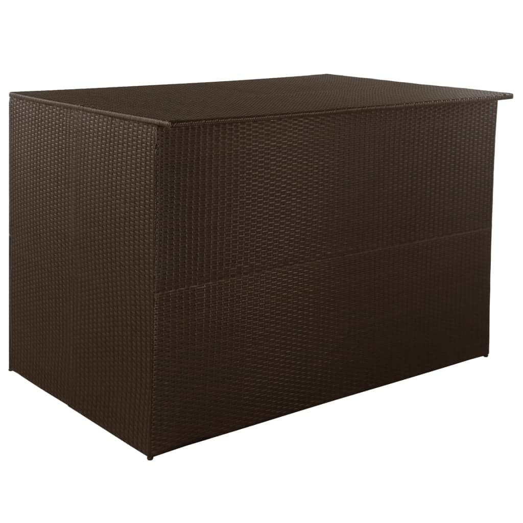 vidaXL Garten-Aufbewahrungsbox Poly Rattan 150×100×100 cm Braun