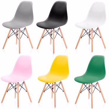 HOMEDE Designer Stuhl Margot 4er Set - Robuster & Leichter Esszimmerstuhl