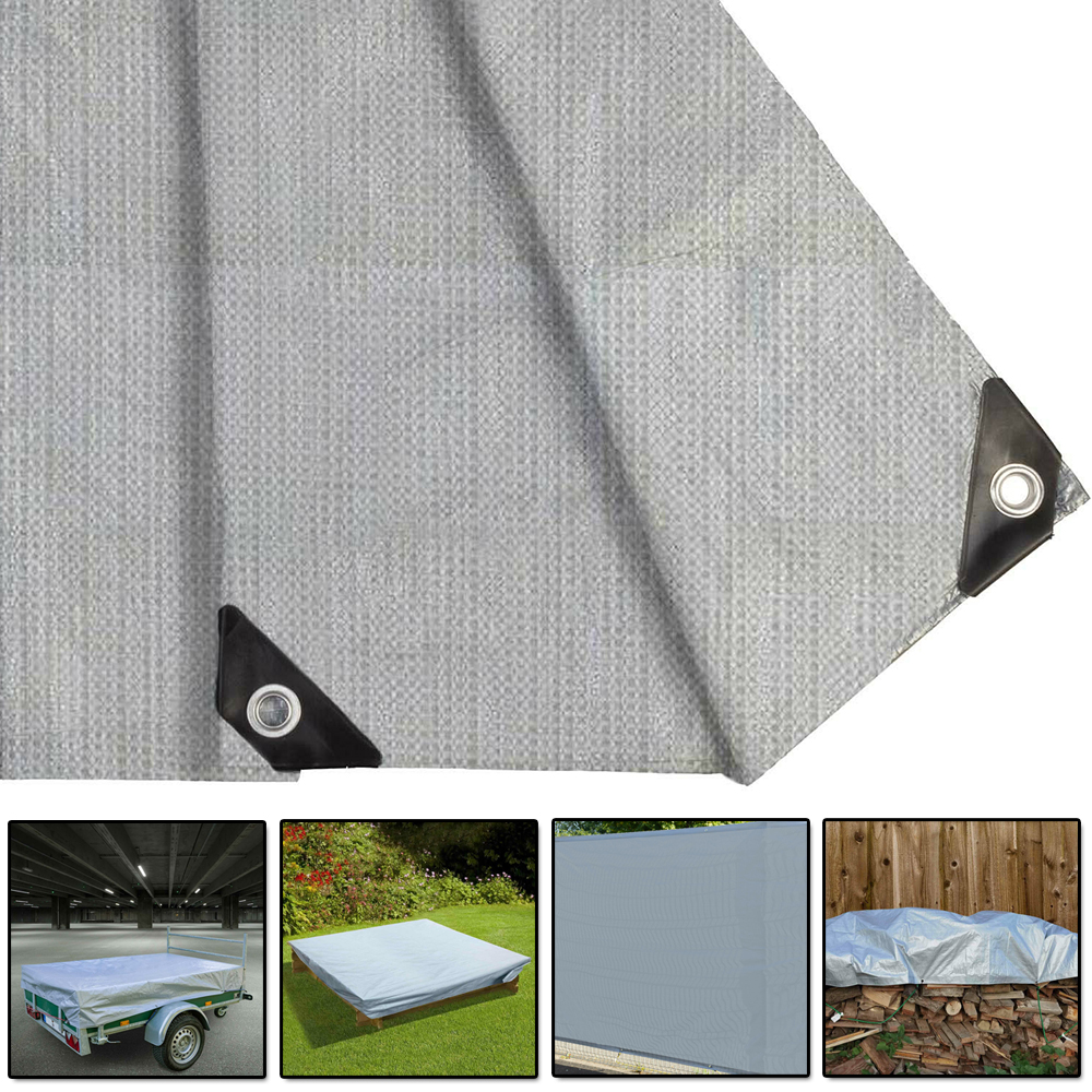 Abdeckplane Protect 90g/m² Grau Gewebeplane Gartenplane Schutzplane