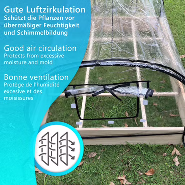 Foliengewächshaus NYVI-Green 02 – Frühbeet Gewächshaus für Gemüse, Pflanzen, Kräuter