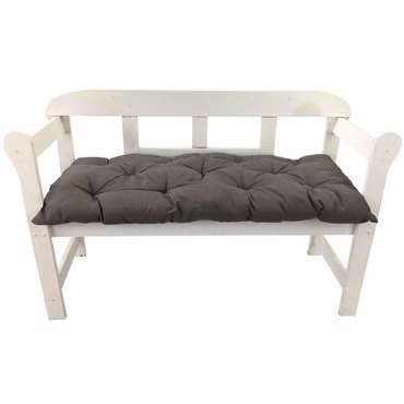 Bankauflage Ibiza - Polsterauflage für Gartenbänke Gemütlich & Langlebig, Farbe: Grau, Größe: 140 x 45 cm